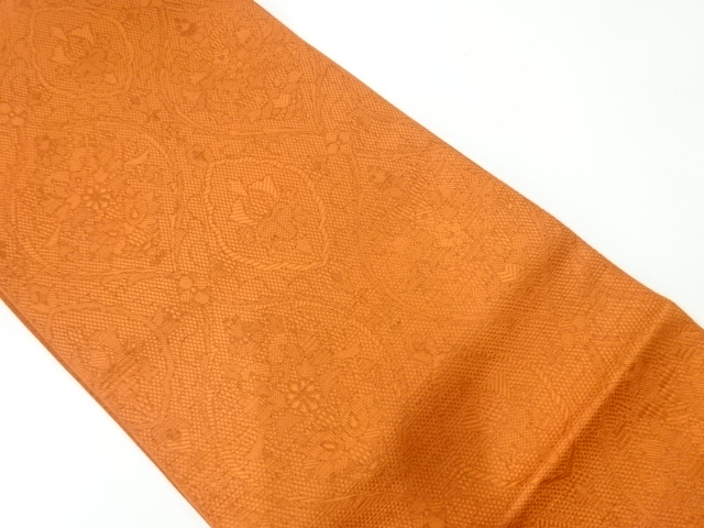 JAPANESE NAGOYA OBI / WOVEN FLORAL PLANTS